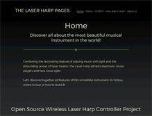 Tablet Screenshot of laserharp.com